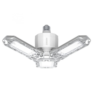 Bec profesional LED 6000 lumeni, E27, 3 surse lumina reglabile la unghi, consum 60W, culoare 6500K, NEBO