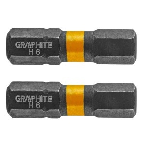 Biti impact, HEX6 x 25 mm, set 20 buc