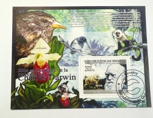 Bloc Filatelic (Coliță) Republica Guinee – Charles Darwin 200 ani (2009)