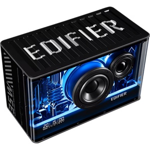 Boxa profesionala GAMING, lumini RGB, 40W, bluetooth 5.3, USB-A, USB-C, AUX, ecran LCD, Edifier QD35-BK - Img 9