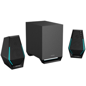 BOXE EDIFIER Gaming 2.1, RMS: 30W(2 x 7.5W + 15W), bass 4",control volum,BT/USB-A/USB-C/AUX, sound mode:Music/Game/Movie, 10 x LED RGB, frecv. rasp 93Hz-20KHz, USB power,black, "G1500MAX-BK" - Img 2