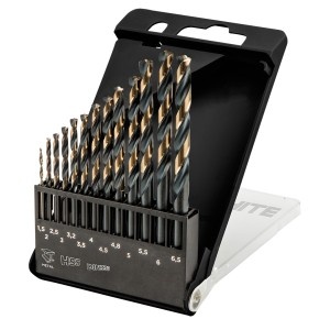 Burghiu metal HSS-CNC, 124°, tip Pro-Tec, 1,5 - 6,5 mm, set 13 buc.