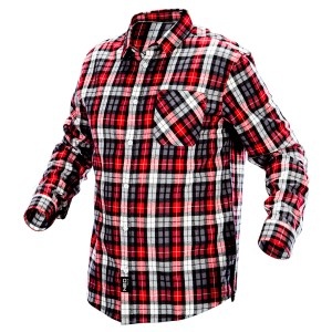 Camasa pentru barbati din flanel, rosu-negru-alb, marimea XXL