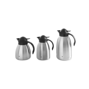 Cana termos 1.5 lt, pereti dubli inox, Hendi, cu sistem apasare negru - Img 2