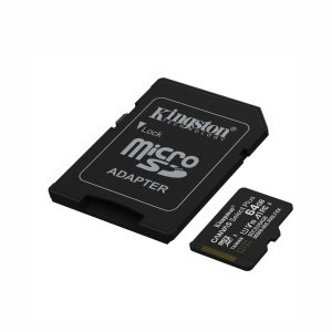 Card de memorie microSDXC Kingston, 64 GB, Canvas Select Plus Gen3 100R A1 Adaptor