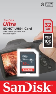 Card memorie SanDisk Ultra 32GB SDHC Mem Card 100MB/s memory card UHS-I Class 10 "SDSDUNR-032G-GN3IN" - Img 3