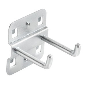 Carlig dublu 40mm, set de 3 bucati