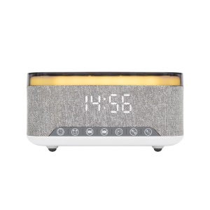 Ceas digital cu boxa bluetooth incorporata, acumulator, radio, incarcare wirreless Qi, usb, Home - Img 5