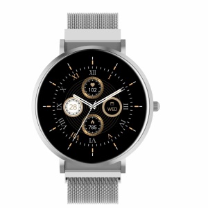 Ceas Smartwatch Denver SWC-394S Silver, Ecran AMOLED 1.32", curea metalica, Bluetooth Calling, autonomie pana la 5 zile - Img 6