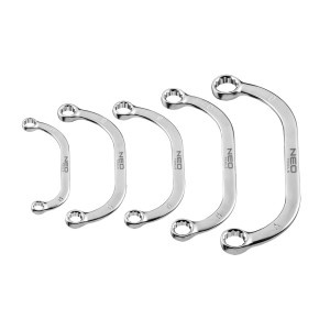 Chei inelare semiluna 9-22 mm, 5 buc -set