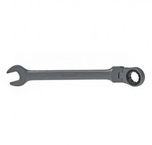Cheie combinata plata inelara cu clichet si articulatie, 17mm, Cr-V, Hartsson - Img 1