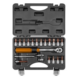 Cheie dinamometrica 1/4 ", 5-25Nm, set de 21 buc