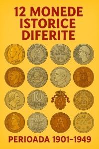 Colecție de 12 monede istorice (1901–1949)
