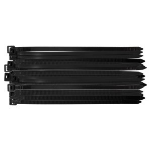 Coliere plastic EXTREME 7,6 × 200 mm, negru, 50 buc.