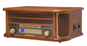 Combina muzicala tip RETRO, cd-player, usb, tunner, aux, caseta, pick-up, cutie lemn, Denver MCR-50MK3 - Img 8