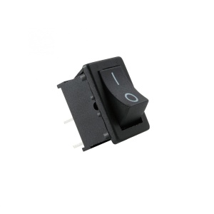 Comutator basculant mini, 250V, 1 circuit, negru