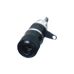 Conector tip banană, mamă, negru, se poate cositori