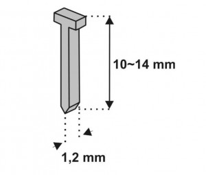 Cuie capsator 14mm, 1000 bucati, Pansam - Img 2