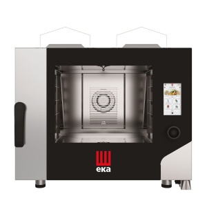 Cuptor pe gaz cu convectie cu abur Millennial Touch Screen Bakery, 4 x 600x400mm Tecnoeka, 230V/300W, 9300kW, 850x1035x(H)800mm