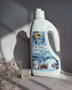 Detergent profesional pentru rufe albe/colorate/negre, 1,5L, parfum floral, HIPOALERGENIC, Angel Wing - Img 3