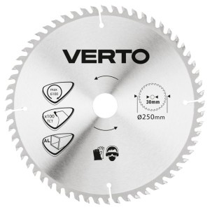Disc circular 250x30mm, carbid, 100 dinti, pentru Aluminiu