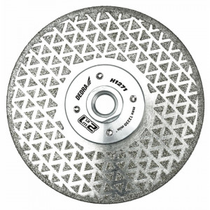 Disc diamantat, 2 in 1, taiere si slefuire piatra, 125 mm, prindere flex, M14, Dedra - Img 3