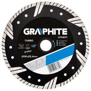 Disc diamantat 200x25.4mm, Turbo