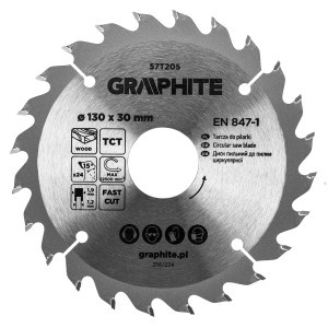 Disc fierastrau circular cu varfuri HM 130 x 30mm, 24 dinti