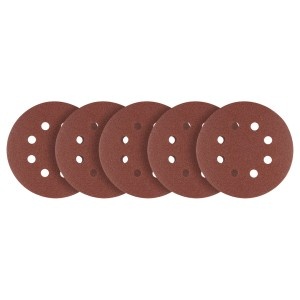 Discuri de slefuit cu suport Velcro, cu gauri, 125 mm, P240, 5 buc.