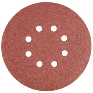 Hartie abraziva Velcro 150mm, K120, cu 8 gauri - set 5 buc