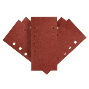 Hartie de slefuit Velcro 115 x 230 mm, K100, 5 buc, cu perforatii