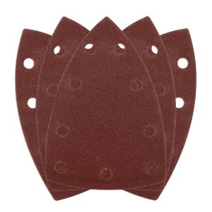Hartie de slefuit Velcro, amprenta "fier de calcat", 100 x 147 mm, P120, 5 buc, cu 9 gauri, pentru 04-623