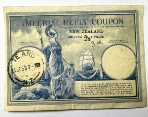 Imperial Reply Coupon (Noua Zeelandă, 1953)
