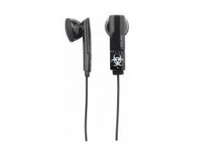 In-ear fejhallgató, 1m, fekete, veszély, Elecom