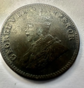 INDIA BRITANICA - GEORGE V - ONE QUARTER ANNA 1917 - Img 2