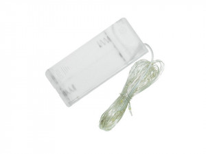 Karácsonyi installáció, 3m, elemes tápegység, 2 x 1,5V AA, többszínű LED-ek, VKTools - Img 2