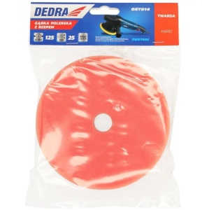 Kemény szivacsos polírozókorong, velco markolat, 1125mm x 25mm, narancssárga, Dedra - Img 3