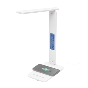 Lampa de birou LED cu incarcator fara fir, alb - Img 4