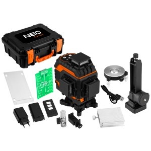 Laser 3D, 16 linii, verde, geanta de transport, placa tinta, suport magnetic, incarcator