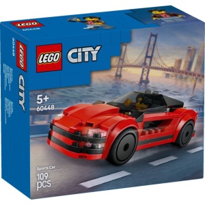 LEGO City 60448 készlet, piros sportautó és sofőr, 109 darab