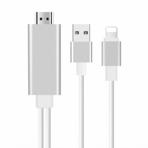 Lightning és digitális AV kábel adapter, 1,8 m, további monitor/tévé csatlakozás, kompatibilis Apple Iphone 5, 5S, 5C, SE, 6, 6 PLUS, 6S, 7, 7PLUS, 8, X, XS, XR, iPad PRO, AIR, MINI, VKToolsI - Img 2