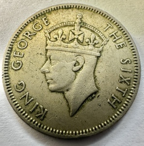 MAURITIUS - COLONIE BRITANICA - GEORGE VI - 1/2 RUPPEE 1950 - Img 2