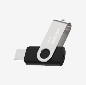 MEMORIE USB 2.0 HIKSEMI 16 GB, capac metalic, carcasa plastic, negru, "HS-USB-M200S/16G" - Img 2