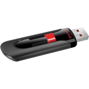 MEMORIE USB 2.0 SANDISK 32 GB, retractabila, carcasa plastic, negru, "SDCZ60-032G-B35"