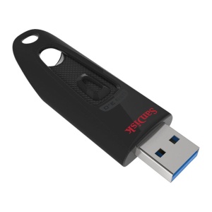 MEMORIE USB 3.0 SANDISK 64 GB, retractabila, carcasa plastic, negru, "SDCZ48-064G-U46"