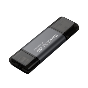 MEMORIE USB 3.2 / USB Type-C 3.1 TEAMGROUP X1, 64 GB, plastic, gri "TX1364GC01" - Img 3