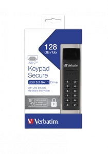 MEMORIE USB KEYPAD VERBATIM 128GB CU ENCRIPTIE AES 256-BIT, USB C "49432" - Img 2