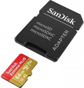 MEMORII. SD CARD Sandisk MICROSDHC 64GB CL10 SDSQXBU-064G-GN6MA, "SDSQXBU-064G-GN6MA"