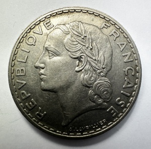 Moneda Franta - 5 Francs 1933 - Img 2