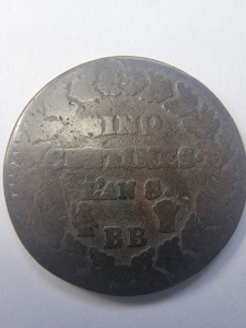 Moneda Franta - Prima Republica - 5 Centimes 1799 ( Anul 8 ) - Img 2